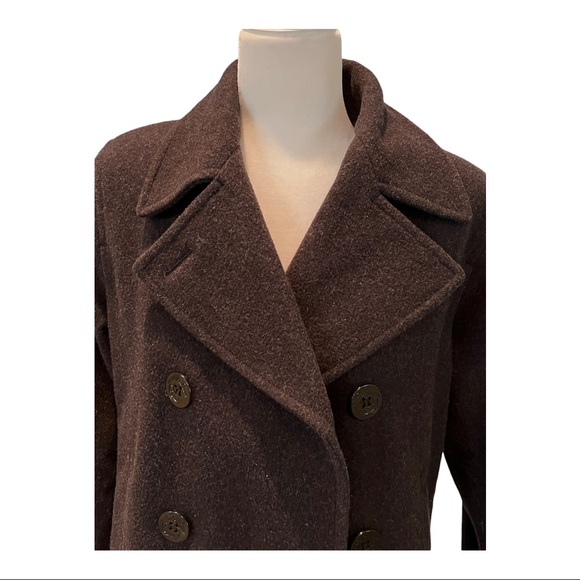 J. Percy Women's Wool Pea Coat With Nautical Buttons 6 - Picture 2 of 14